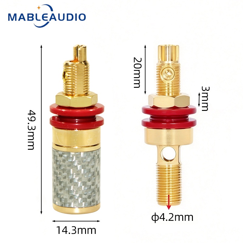 Speaker Terminal - Carbon Fiber Gold Plated Binding Post