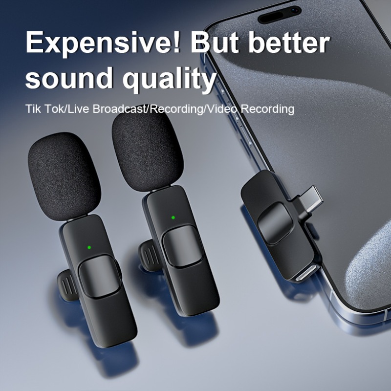 Microphone Capsule - Wireless Lavalier Microphone 2.4G Portable Audio
