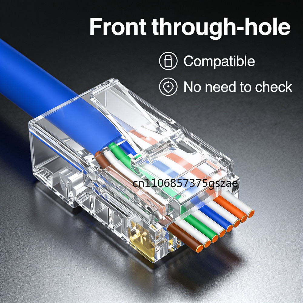 Rj45 Jack - 10/50/100PCS CAT6 Through-Hole Crystal Head RJ45