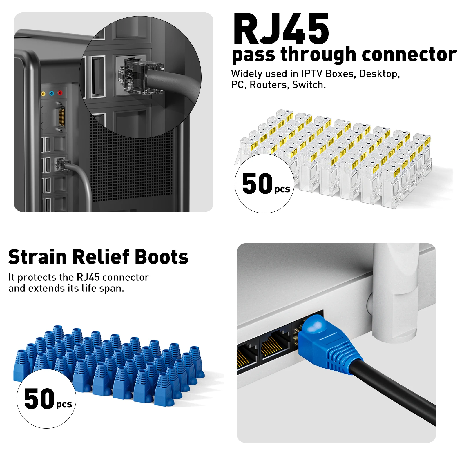 ZoeRax RJ45 CAT6 CAT5E Crimp T - огляд і ціна Rj45 Jack