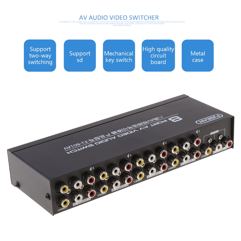 8-Way AV Switch RCA Switcher 8 - огляд і ціна Speaker Enclosure