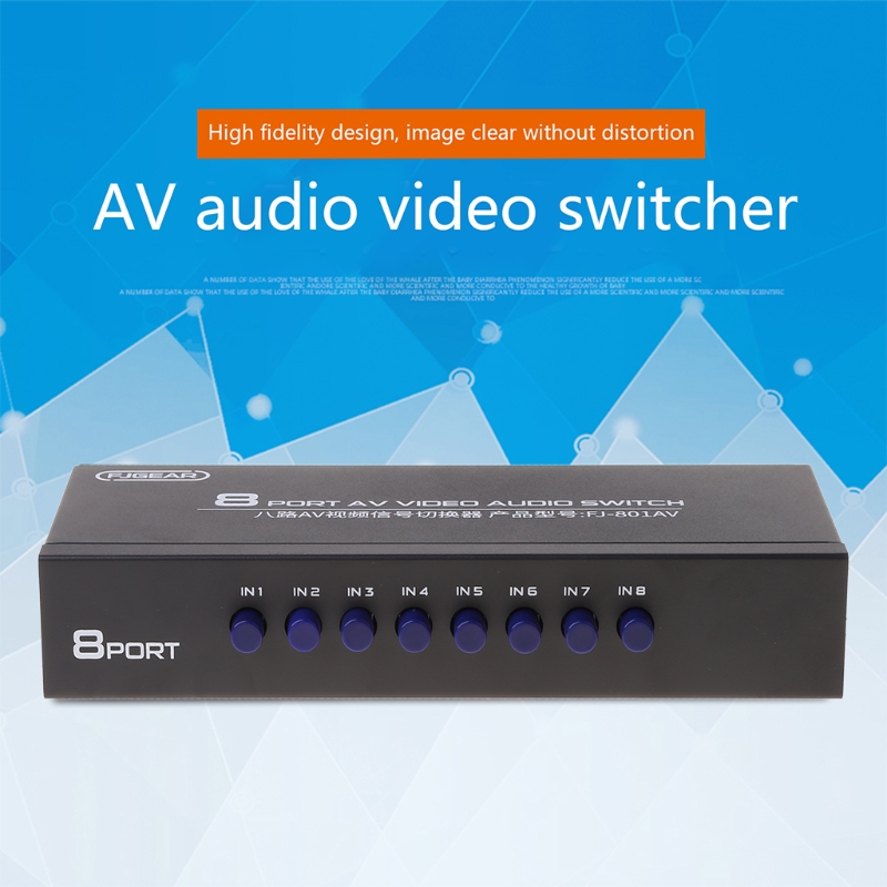 8-Way AV Switch RCA Switcher 8 - огляд і ціна Speaker Enclosure
