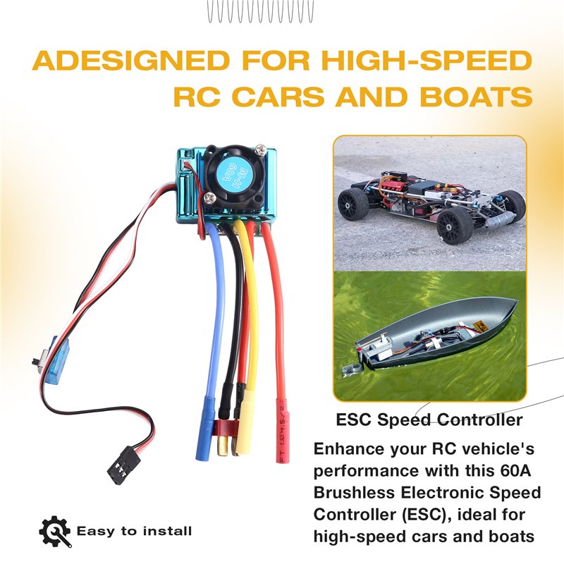 B78B-Speed Controller With 60A - огляд і ціна Banana Plug