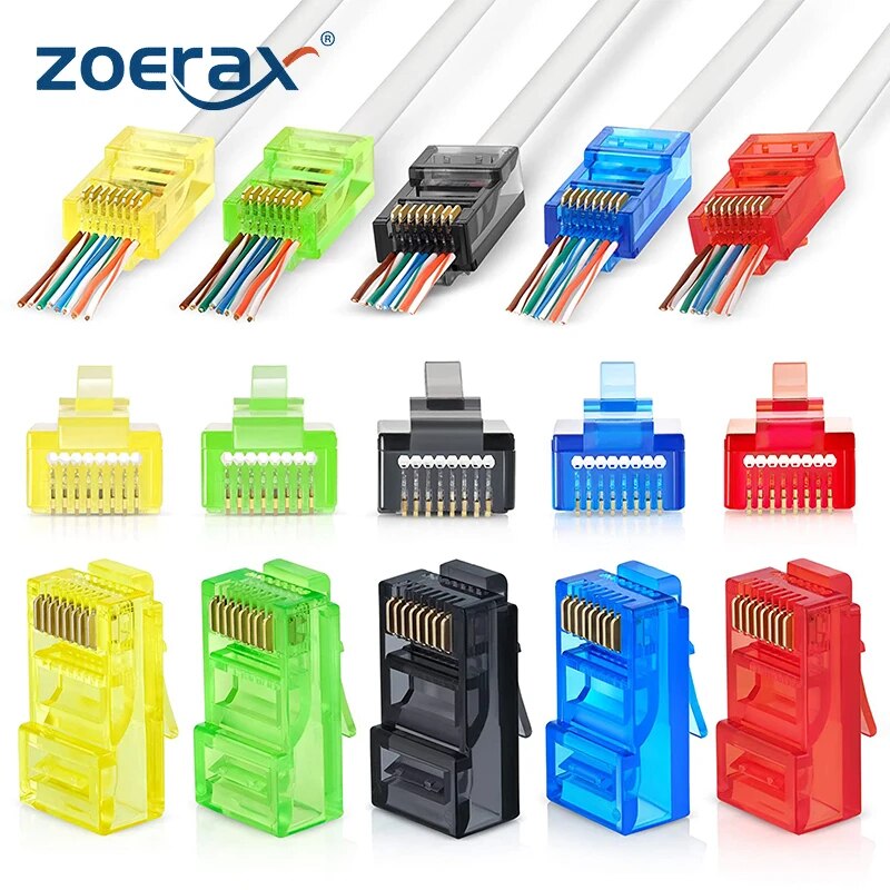 50PCS RJ45 Cat6 Pass Through C - огляд і ціна Rj45 Jack