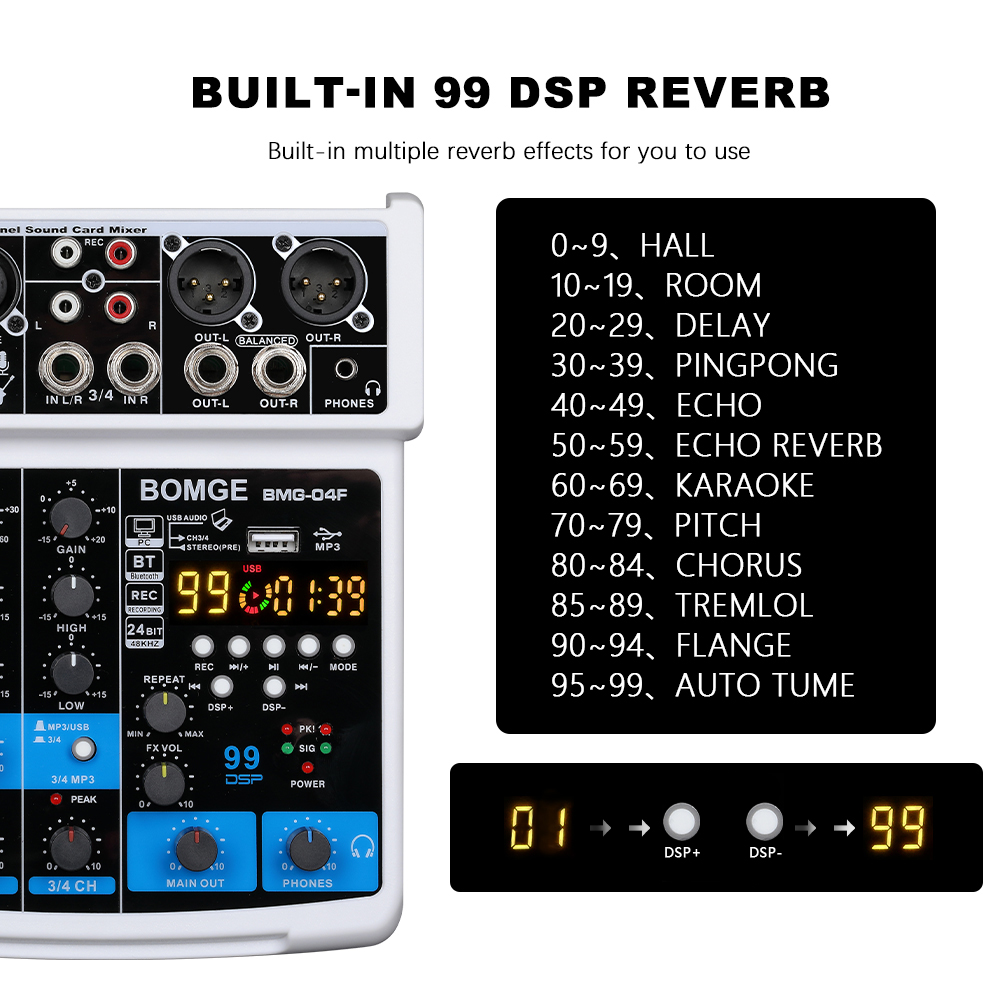 BOMGE Portable 99DSP 4 Channel - огляд і ціна Usb Sound Card