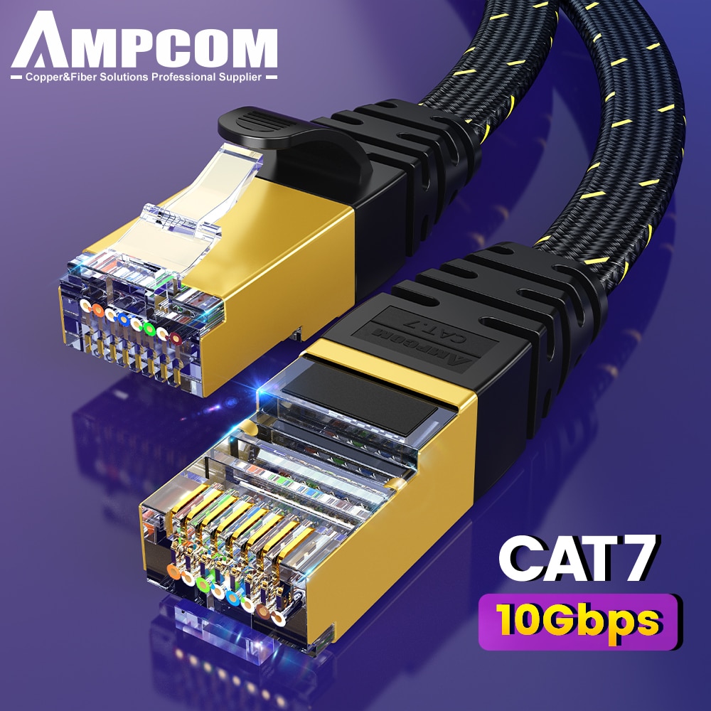 AMPCOM CAT7 Ethernet Cable Fla - огляд і ціна Rj45 Jack
