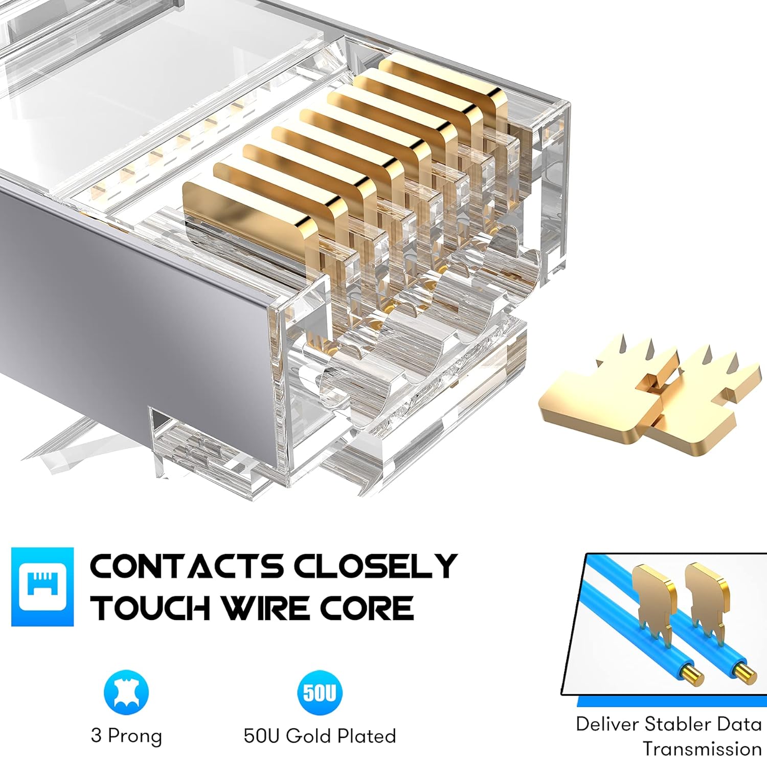 ZoeRax 50-Pack Shielded RJ45 C - огляд і ціна Rj45 Jack