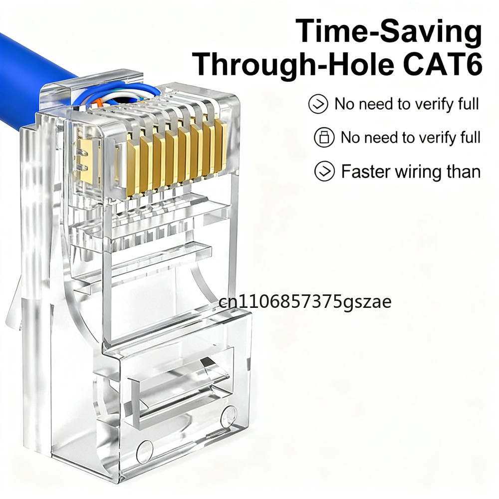 10/50/100PCS CAT6 Through-Hole - огляд і ціна Rj45 Jack
