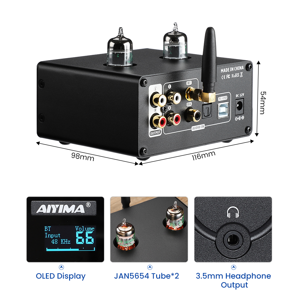AIYIMA Audio Tube-T10 Decoder  - огляд і ціна Es9018 Dac