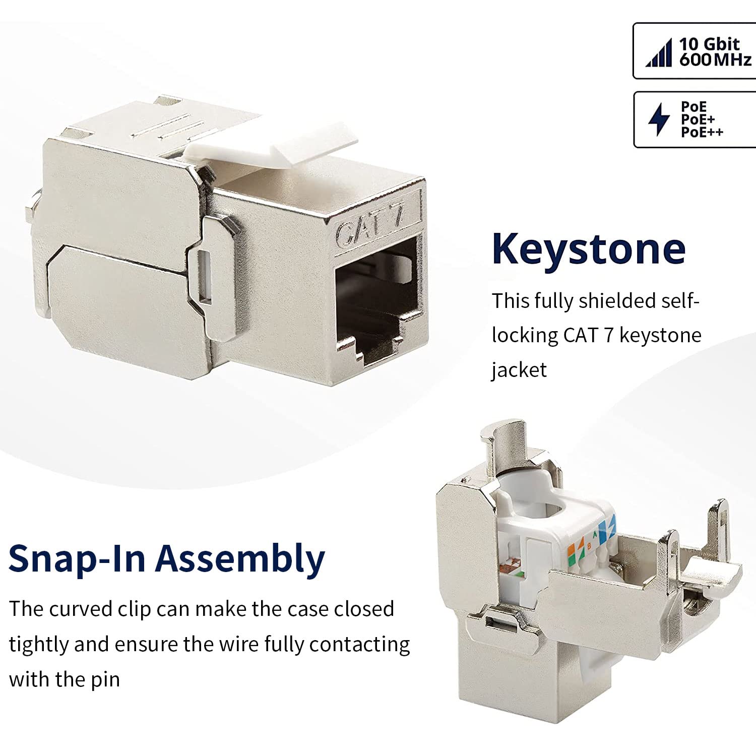 ZOERAX Cat6a Cat7 Keystone Jac - огляд і ціна Rj45 Jack